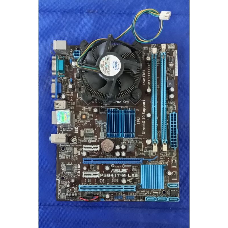 Motherboard G41 Soket DDR3 paketan Fan Prosesor