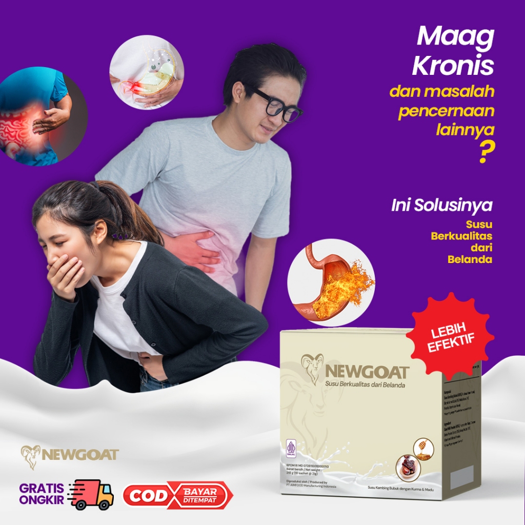 

Newgoat - Membantu mengatasi MAAG KRONIS, dan masalah Pencernaan lainnya