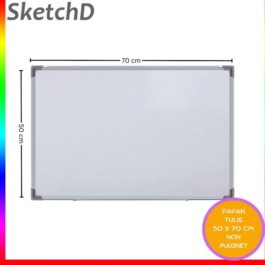 

Papan tulis whiteboard 50 x 70 cm NON magnetik