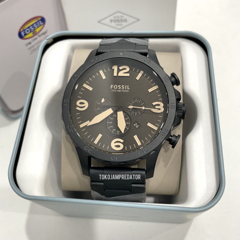 JAM TANGAN PRIA FOSSIL JR1356 BLACK ORIGINAL