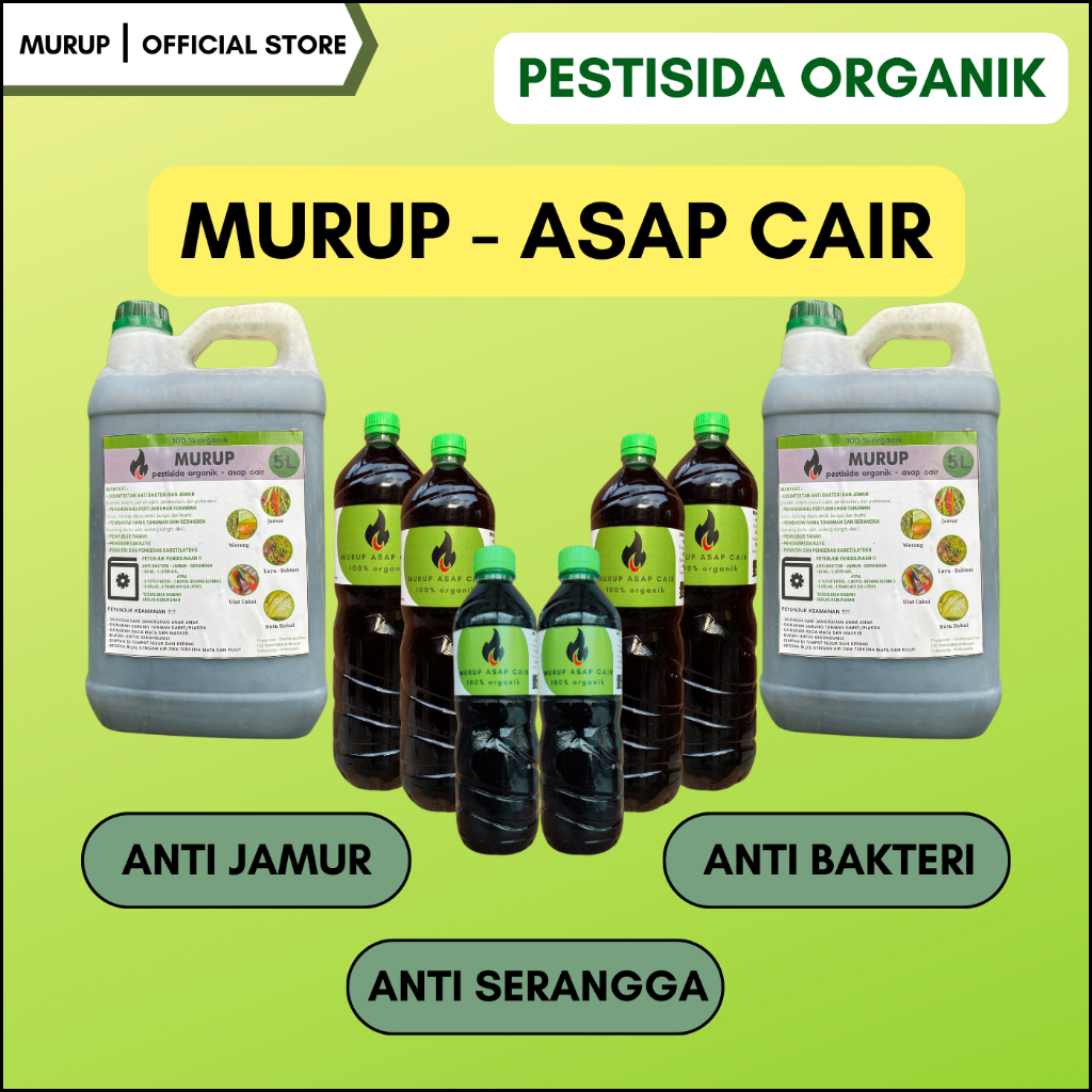 Pestisida Organik Asap Cair Batok Kelapa Grade 3 - MURUP 1500 ml
