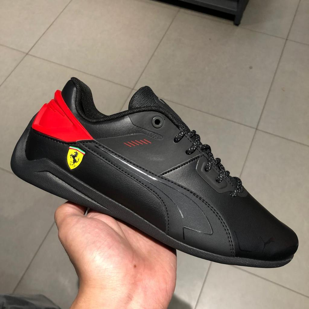 Puma Sepatu Sneakers Kasual Ferrari Drift Cat Delta Black-Rosso 306864 01