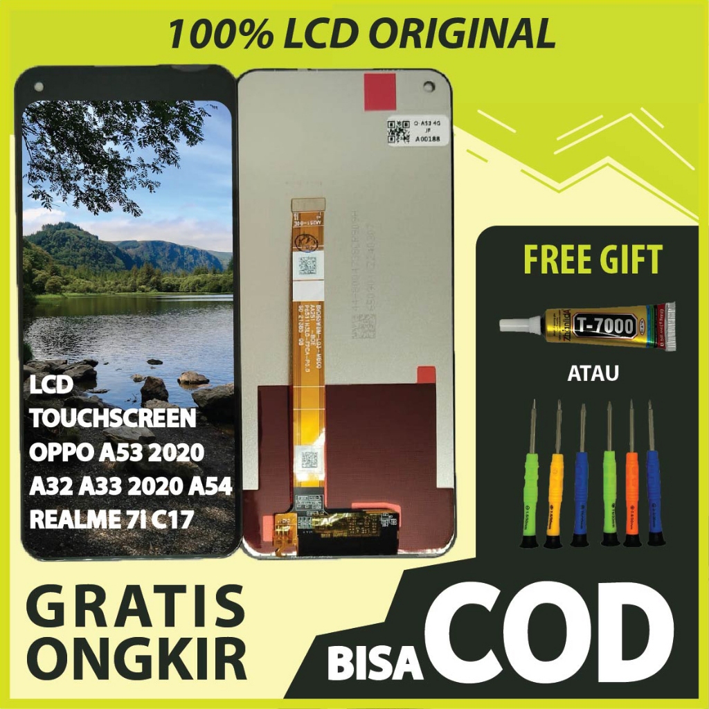 【ORIGINAL 100%】LCD TOUCHSCREEN OPPO A53 2020/ A32/ A33 2020/ A54/ REALME 71 C17  FULLSET TOUCHSCREEN