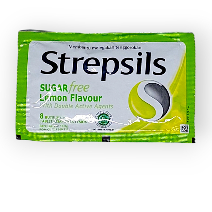 

Strepsil Sugar Free Lemon 8 Tablet - Pelega Tenggorokan