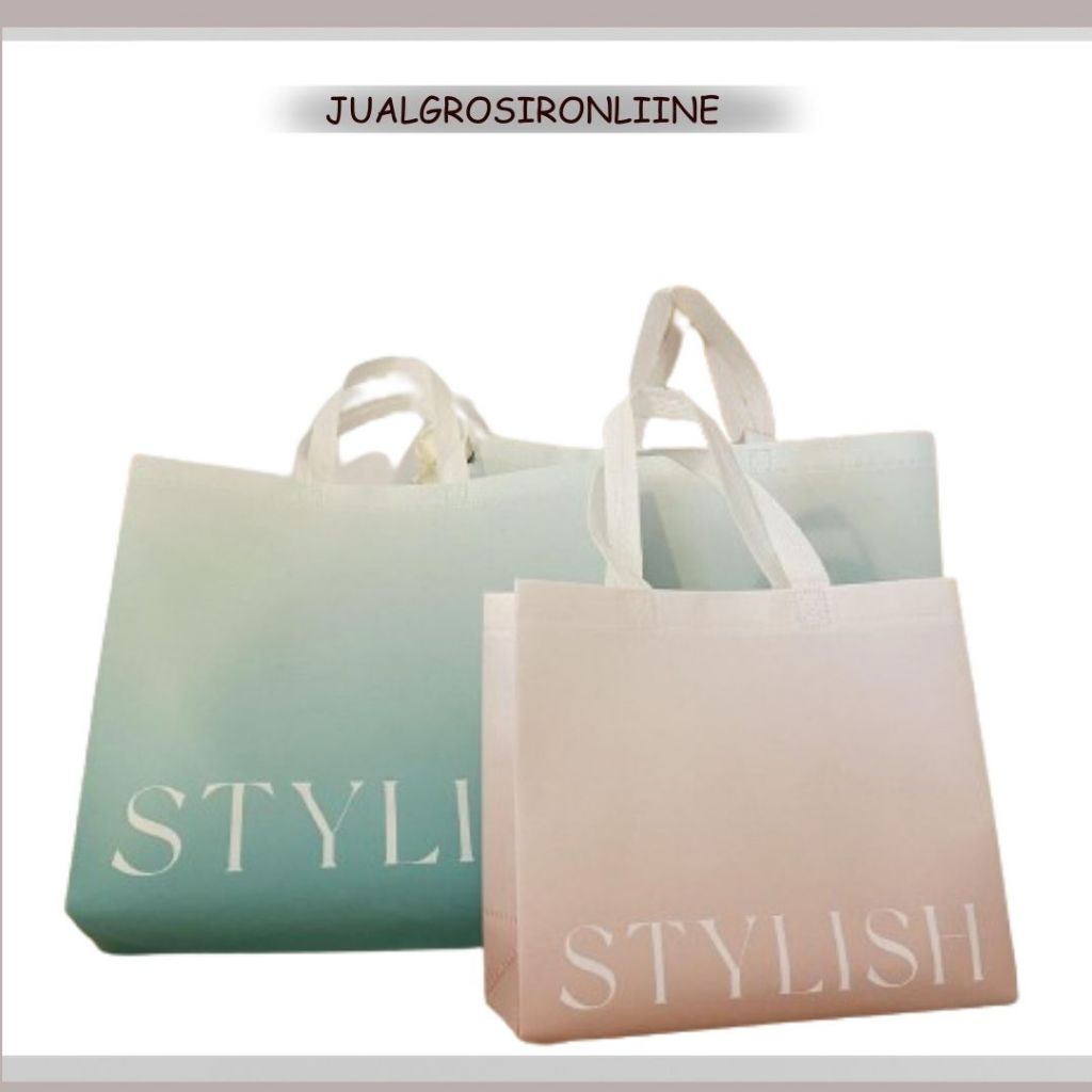 

Paper Bag Kain Blue Pink L Gift Bag Ramah Lingkungan Goodiebag Premium