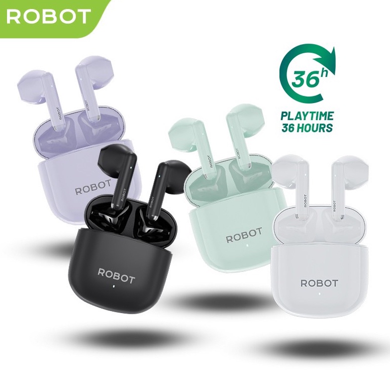 Robot Wireless Earphone Airbuds T6 Original TWS Bluetooth Garansi 1 Tahun KODE J9F9