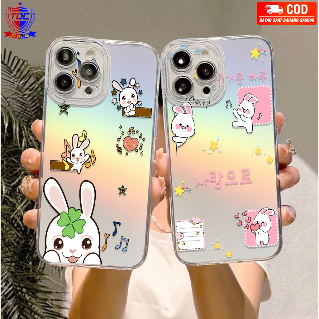 Case Hologram Samsung A14 A24 A34 A54 A22 M22 M32 A15 A25 A35 A55 Motif ( RABBIT 3D ) Softcase Holog