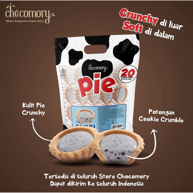 

Chocomory Cookies n Cream Pie isi 20 500g