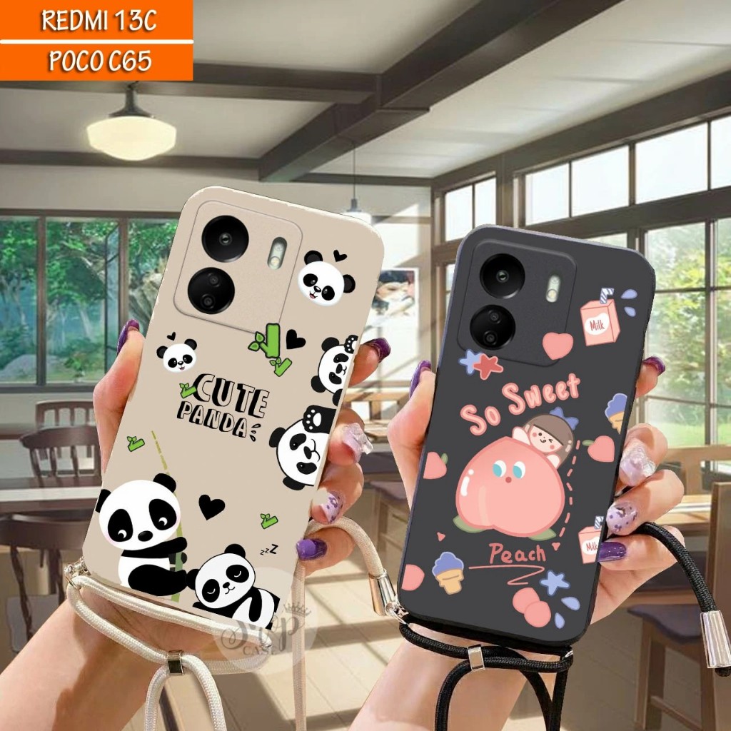 [UV07] Softcase Tali Motif REDMI 13C POCO C65 | Case Camera Protech | Case Macaron REDMI 13C POCO | 