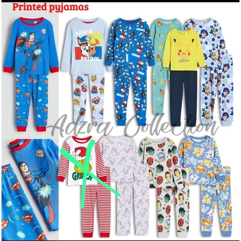 Piyama anak branded original sisa export H&M