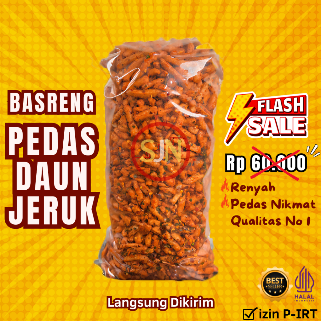 

SJN Basreng Pedas Daun Jeruk Sajono Snack