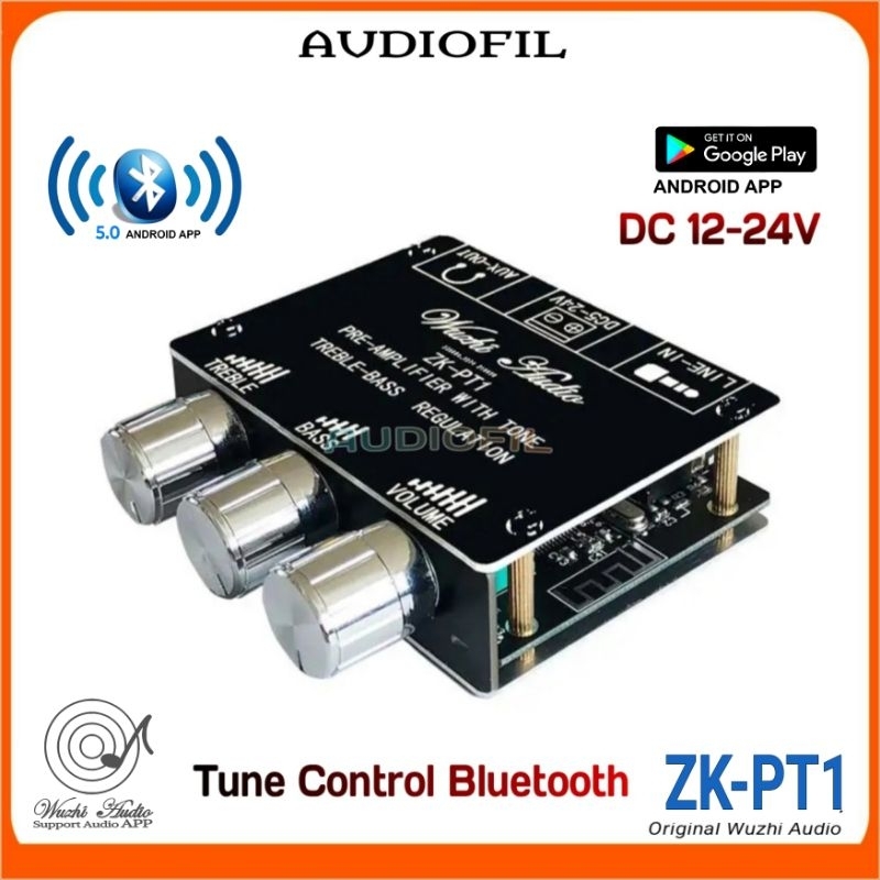 ZK- PT1 Stereo Tune Control Bluetooth 5.0 Pre Amp Original Wuzhi Audio