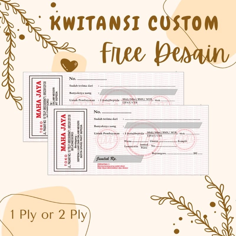 

Kwitansi Custom -Kwitansi Pembayaran - Free Desain