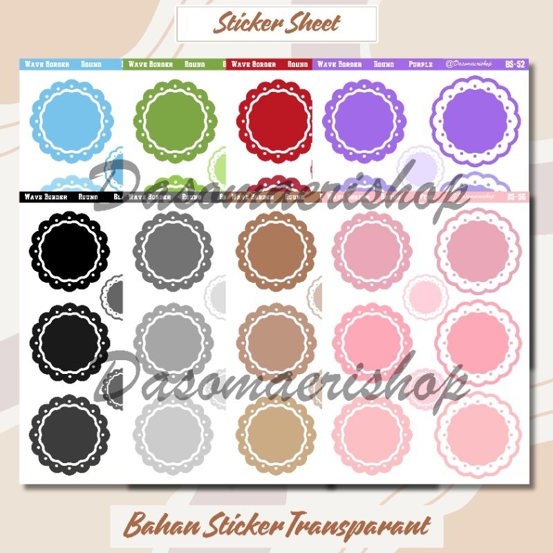 

Sticker Aesthetic Wave Border Sticker Dekorasi Journaling Scrapbook Handmade by Dasomaerishop