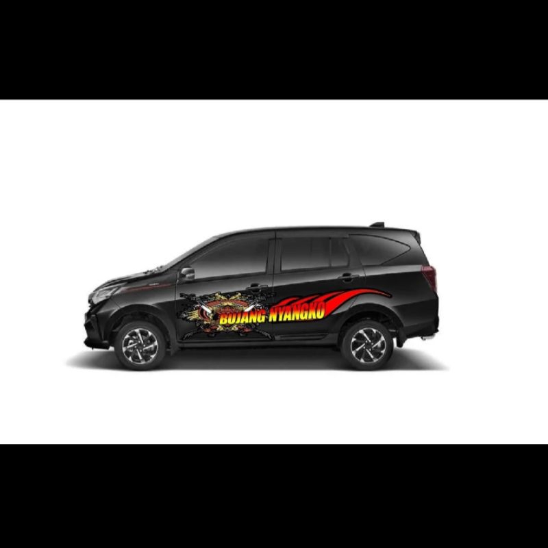 setring mobil sigra bisa tambah nama/logo variasi stiker mobil