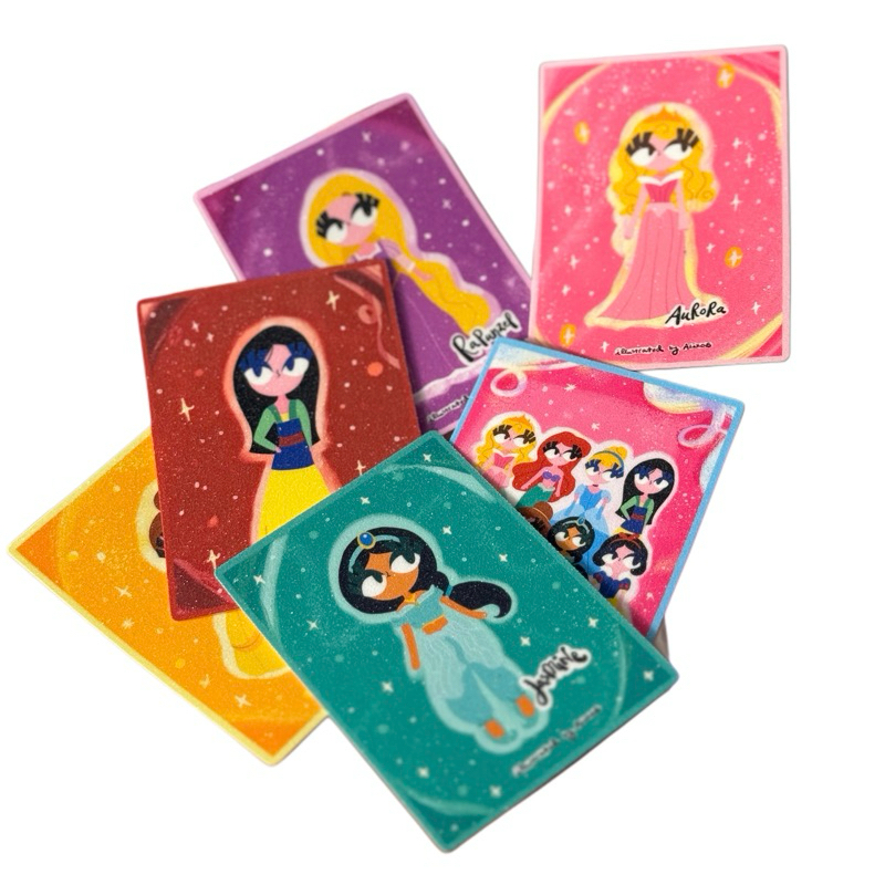 

(Min.3pcs) Mini Princess Glitter Diecut Stickers
