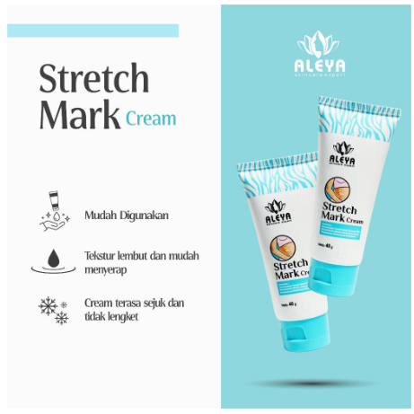 Cream Penghilang Stretch Mark Aleya Kerutan di Badan Perut Tangan Lengan Paha Payudara Bokong BUKAN 