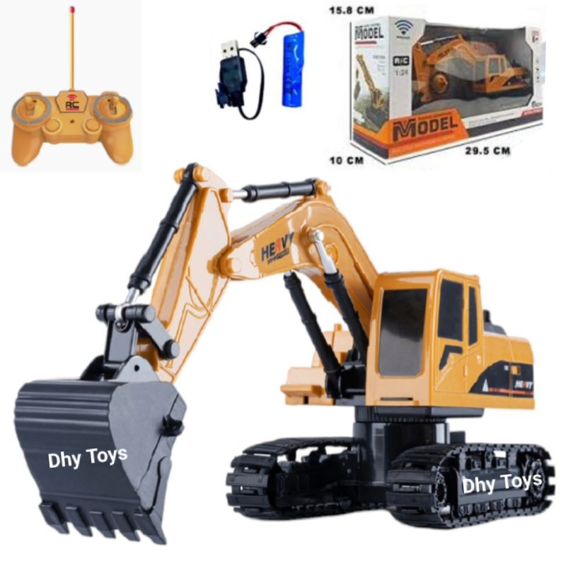 Mainan Rc Remot Control Truk Beko Excavator Mobil Rc Beko Exsapator Lampu Suara