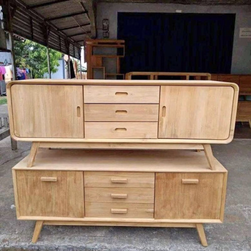 Bufet tv kayu jati minimalis kabinet tv meja tv jati minimalis