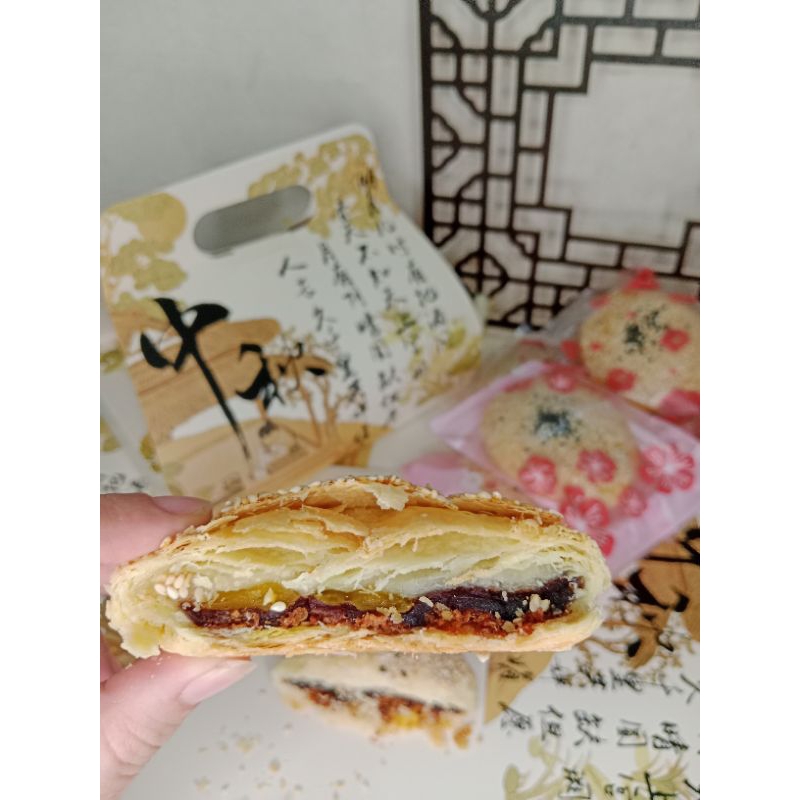 

Mooncake 3Q vegetarian 1box isi 5pcs