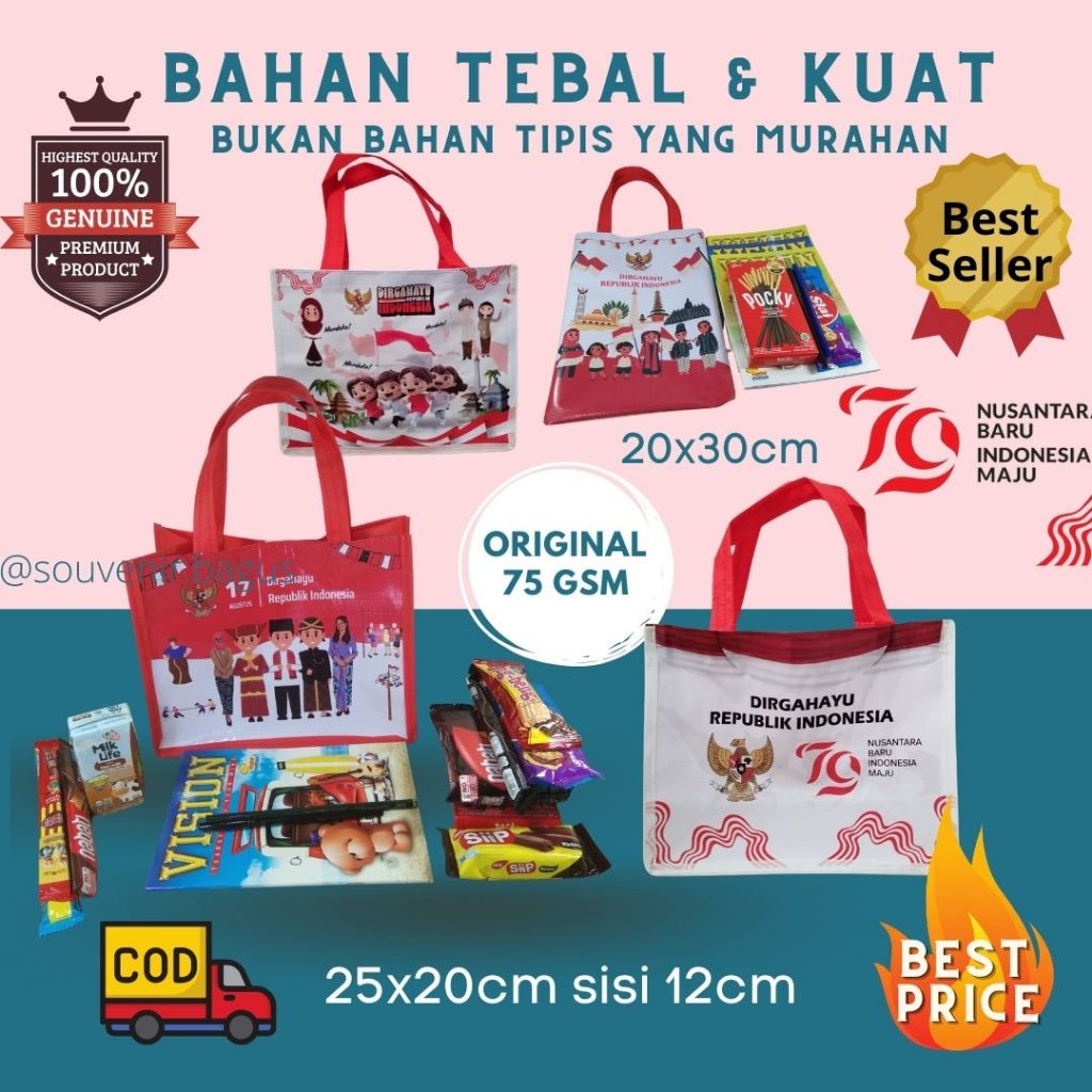 

Tas Souvenir Lomba 17 Agustus Kemerdekaan Republik Indonesia 17an Digahayu Merah Putih Tujuh Belasan