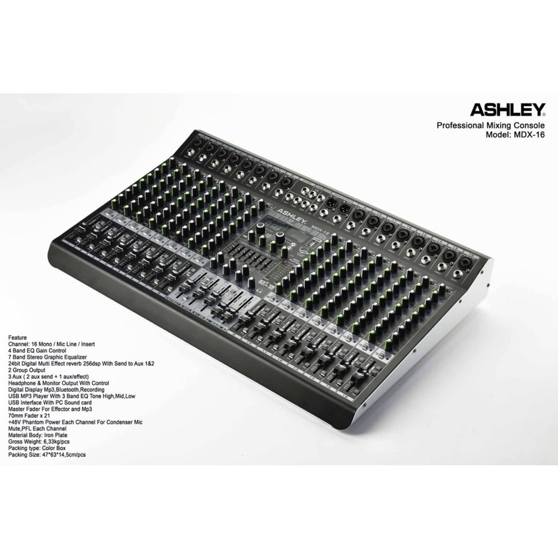 Mixer ASHLEY MDX 16 CHANEL ORIGINAL