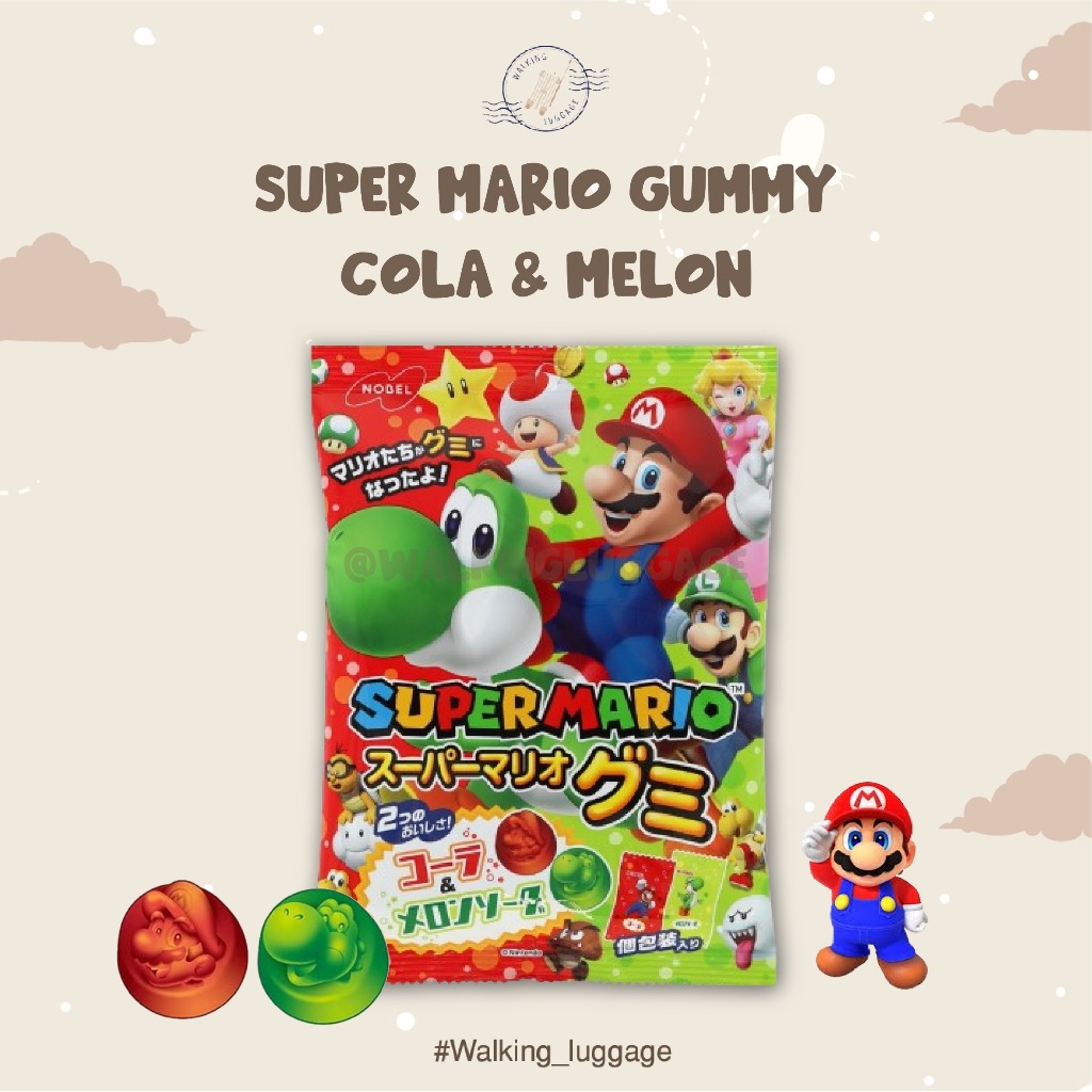 

Super Mario Gummy Rasa Cola & Melon | Snack Jepang