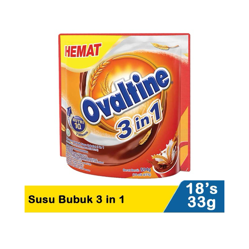 

Ovaltine Susu Bubuk 3 in 1 18 x 33 gram