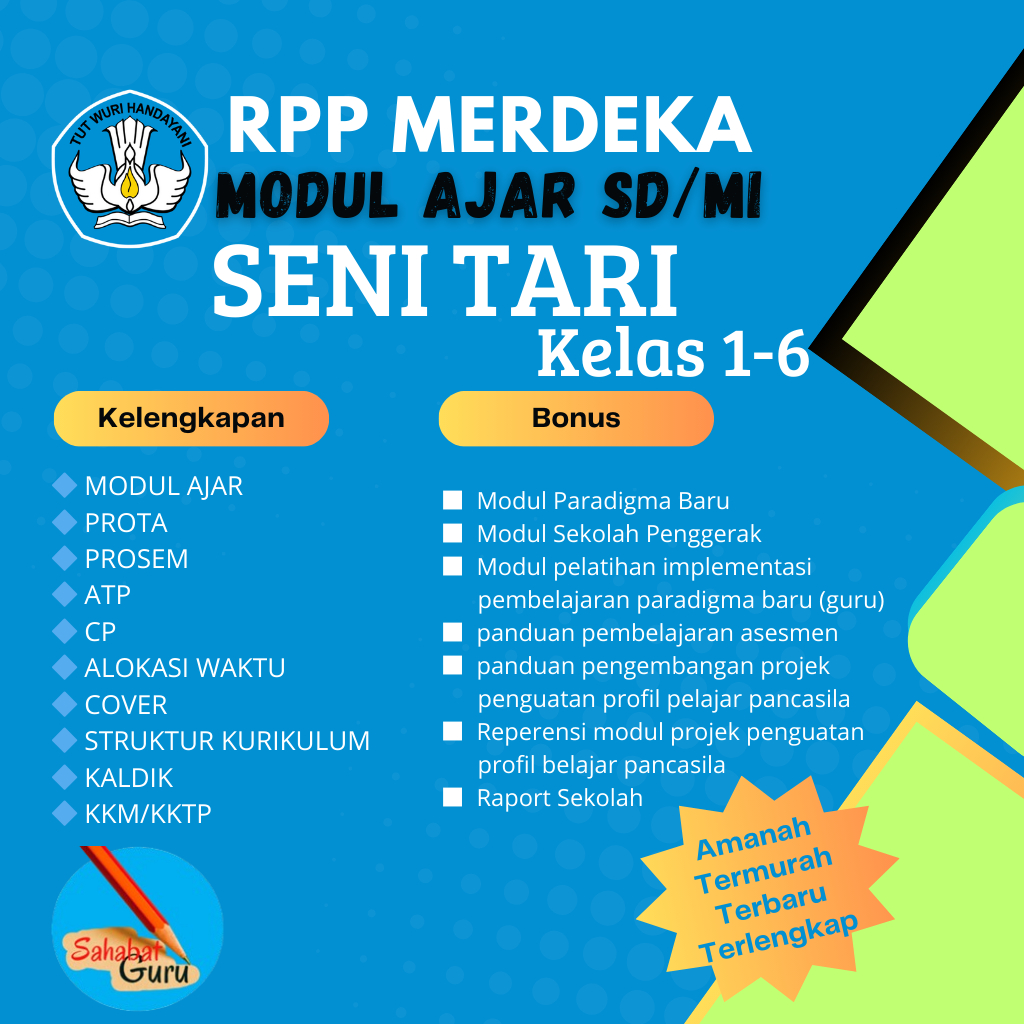 

MODUL AJAR SENI TARI SD/MI KELAS 1-6 KURUKULUM MERDEKA