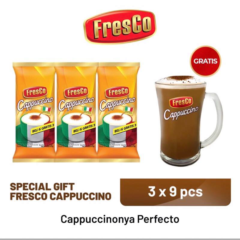 

Special Gift Fresco Cappuccino(3 packs free glass)