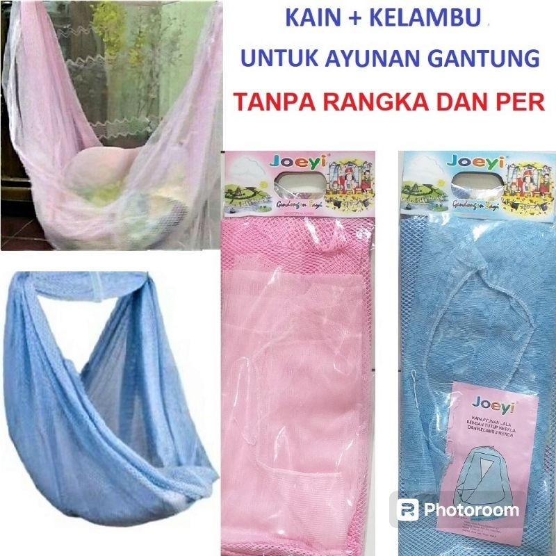 Kain Jala Kelambu Ayunan Bayi Tanpa Rangka dan Per