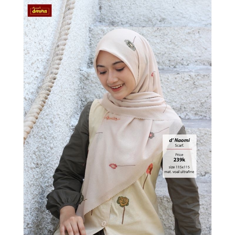 Jilbab Kerudung Segi Empat Hijab Voal Premium by Rumah Dannis