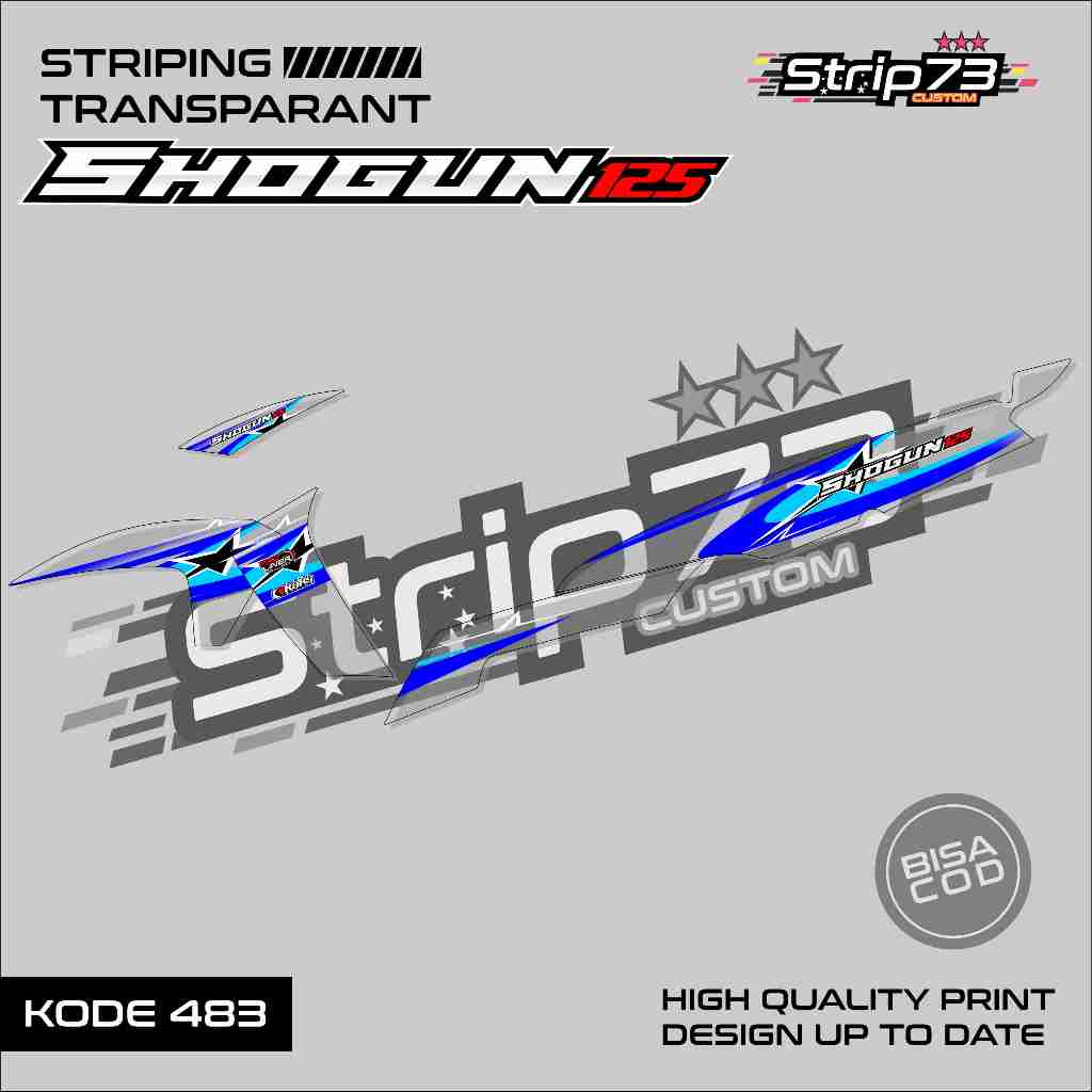 483 STRIPING TRANSPARAN SHOGUN 125 - STRIPING TRANSPARAN SHOGUN 125 PREMIUM GRAFIK