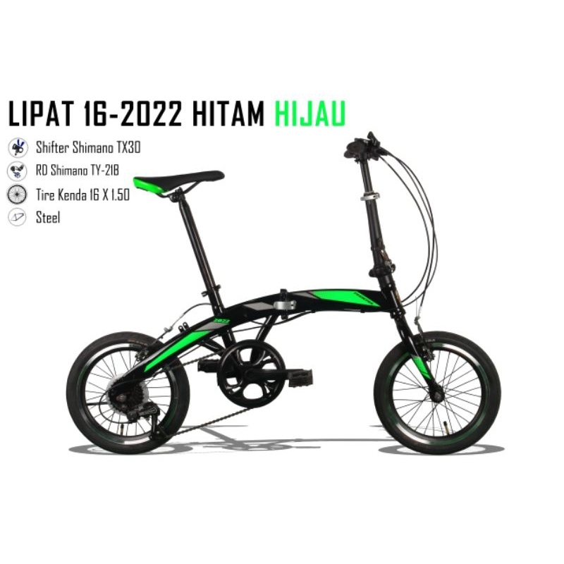 Sepeda Lipat 16 inc Phoenix 2022 foldingbike 7 speed