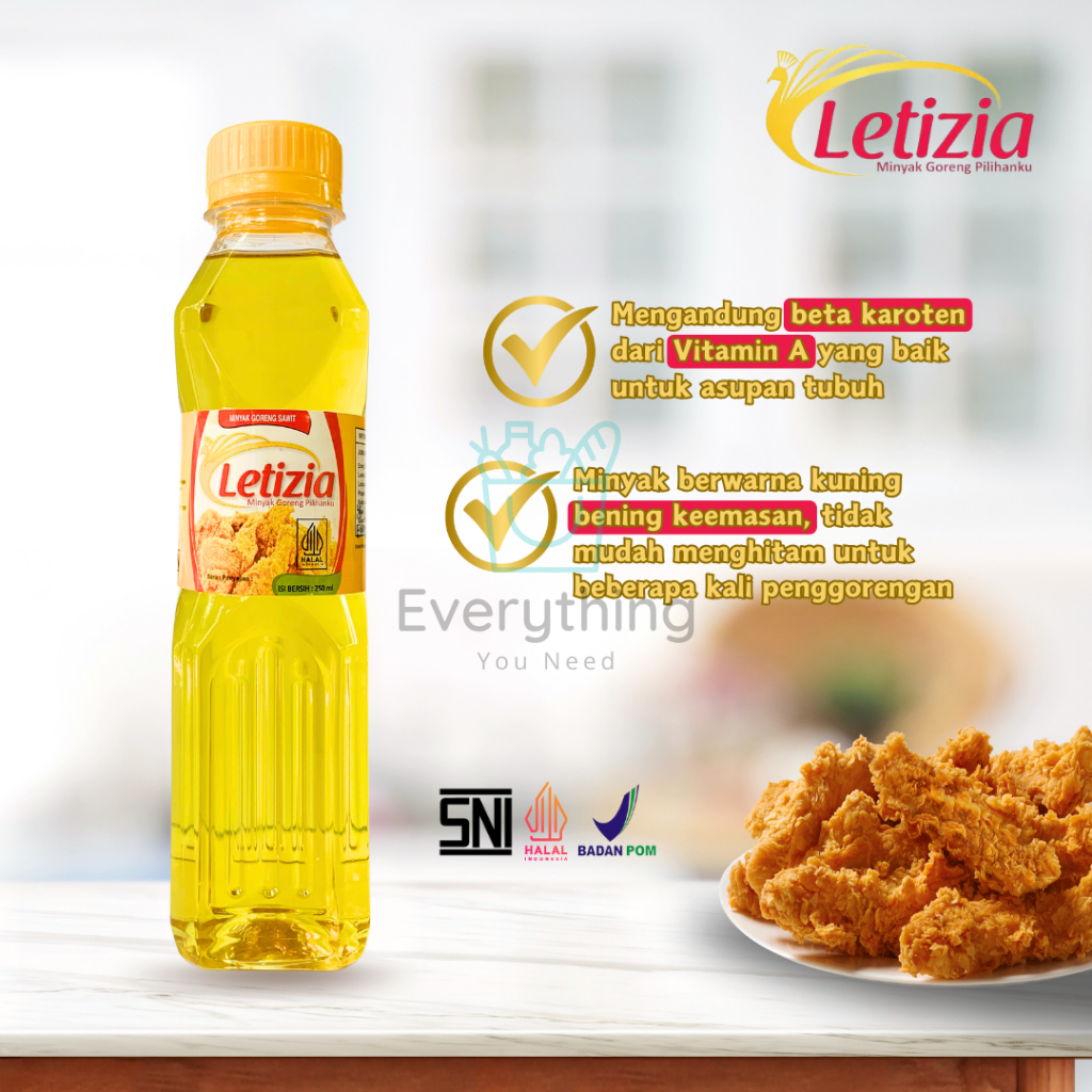 Minyak Goreng Letizia 250ml / Minyak Goreng Murah / Minyak Goreng Mini Praktis