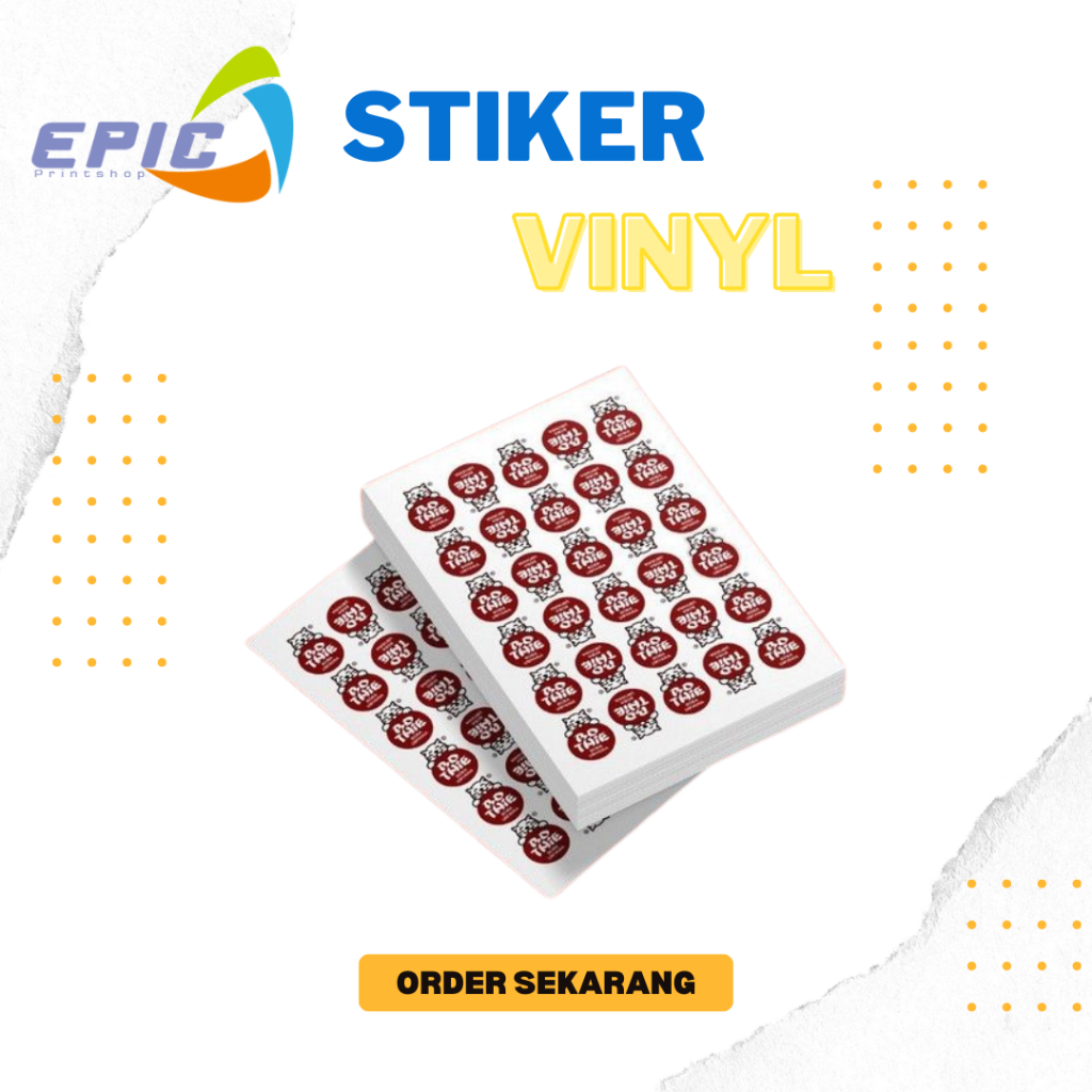 

CETAK STIKER VINYL | *ANTI AIR* | LABEL MAKANAN KEMASAN PRODUK BOTOL MINUMAN CUSTOM LEMBARAN A3+
