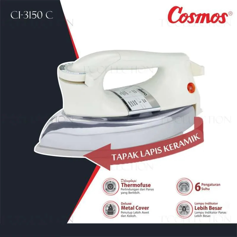 Setrika Cosmos CI 3150 C Setrika Ceramic Soleplate