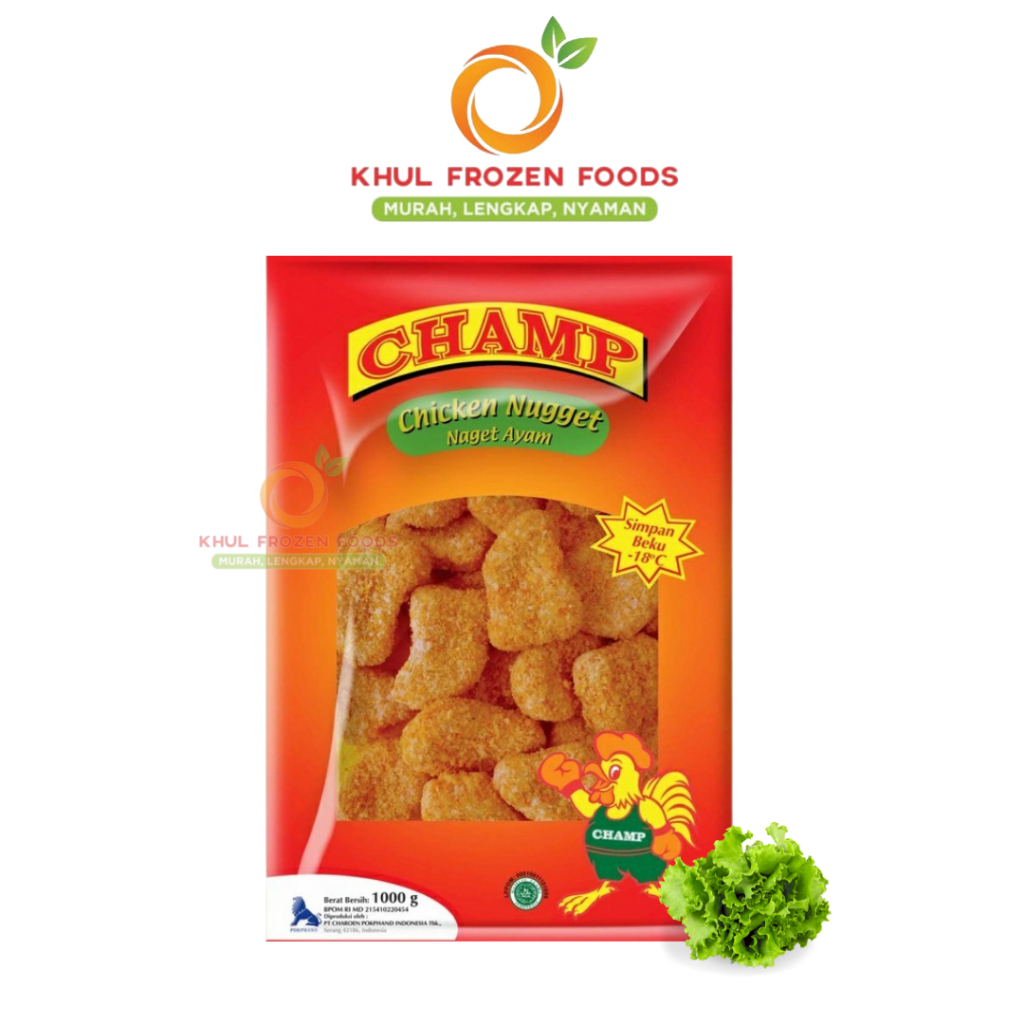 

Champ Nugget Ayam 1kg/ naget biasa/ nugget ayam/ naget beku/ nugget frozen 500g