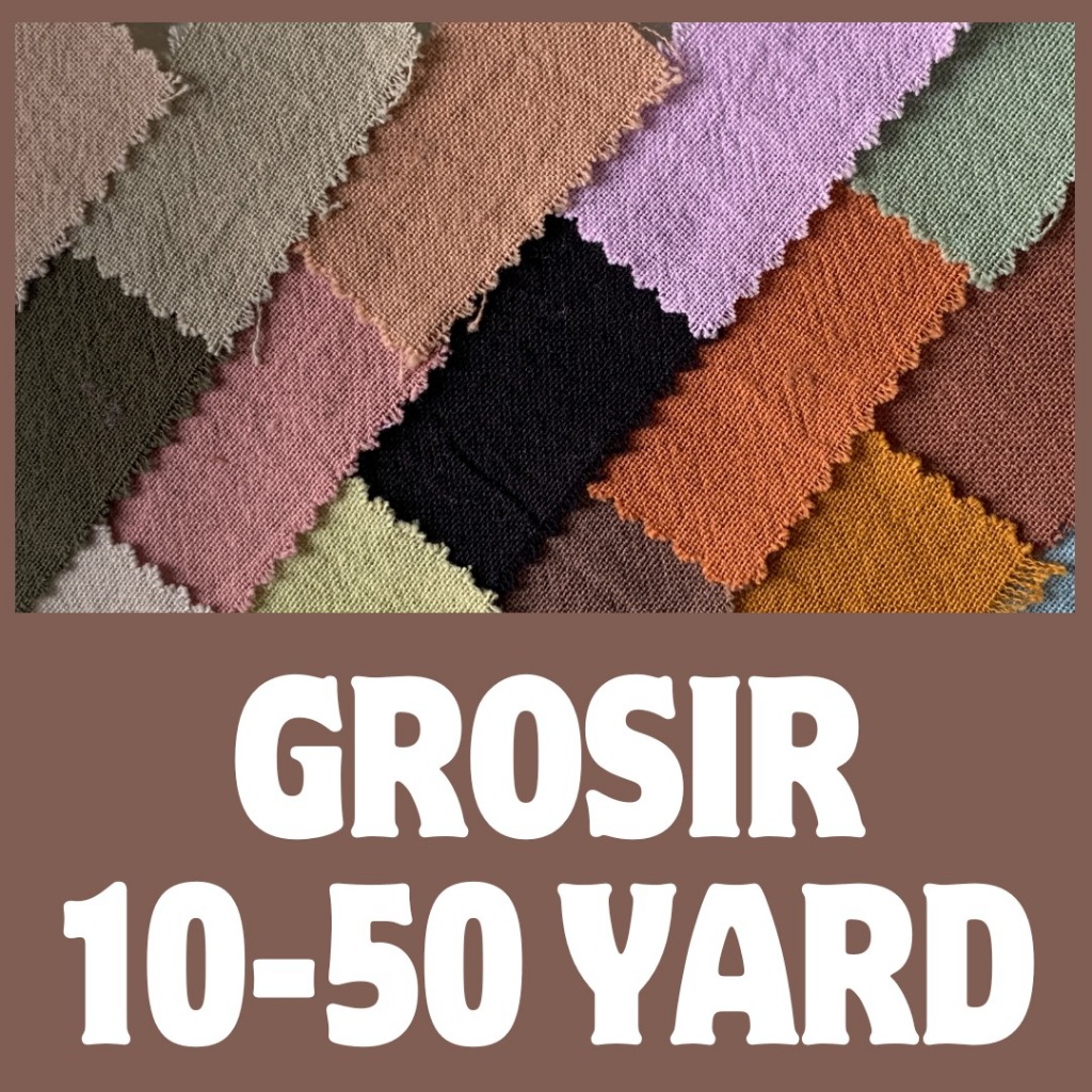 GROSIR Kain Fumiko Linen Crepe / Cotton Linen 10 sampai 50 yard
