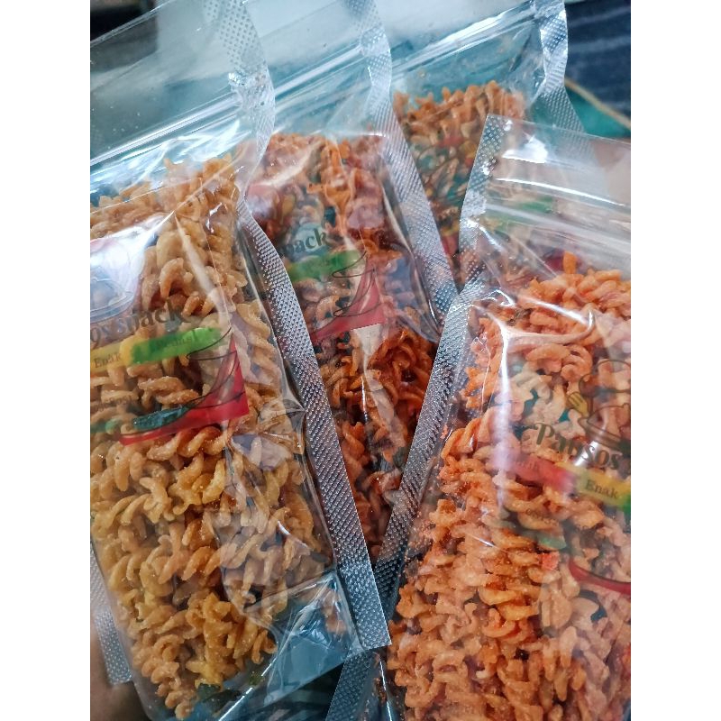 

Makaroni Spiral paket bundling (5pcs) /fusili/makananRingan/cemilan murah