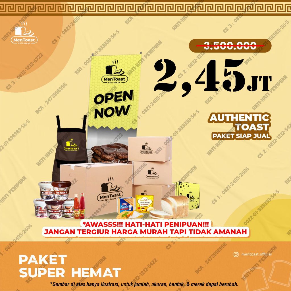 

Paket Bisnis Makanan Roti Kekinian - Super Hemat