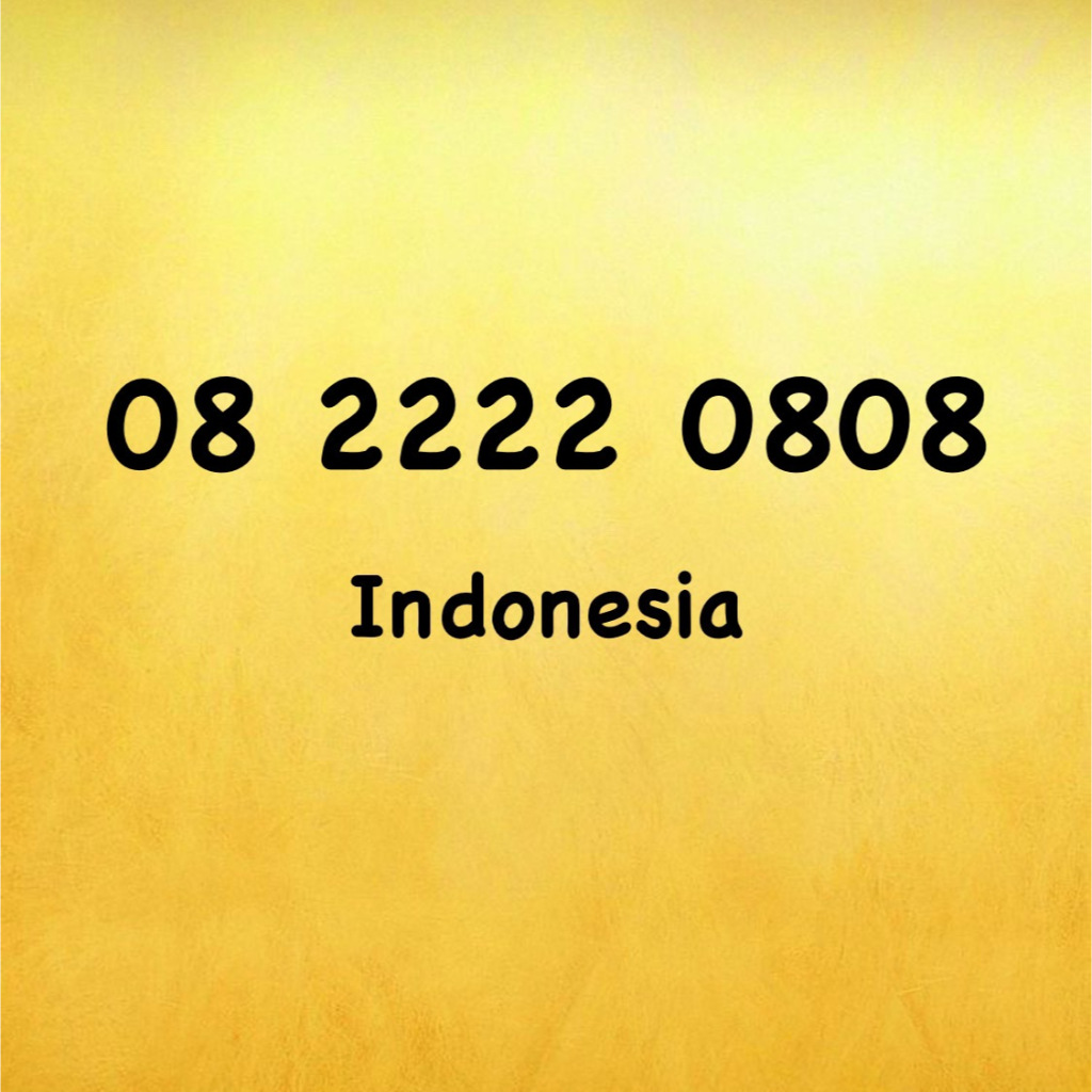 Nomor Cantik Simpati 10 Digit ABAB CDCD - 0822 22 0808 - 08 2222 0808