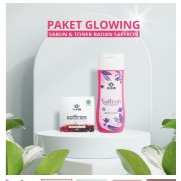 PAKET SKINCARE ALEYA || PAKET GLOWING ALEYA, SABUN SAFFRON ALEYA [20gr] DAN BODY TONER SAFFRON ALEYA
