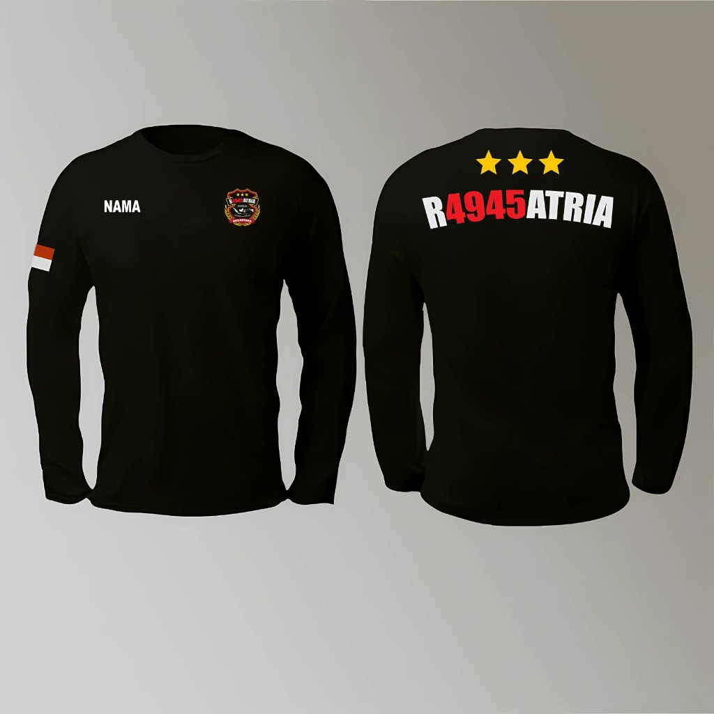 KAOS LENGAN PANJNAG R4945ATRIA / POLRI WRNA HITAM