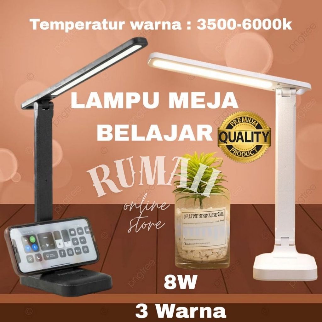 Taffled lampu belajar/lampu duduk/TaffLED Lampu Meja Belajar LED Eye Protection USB Model 8W 3 Color