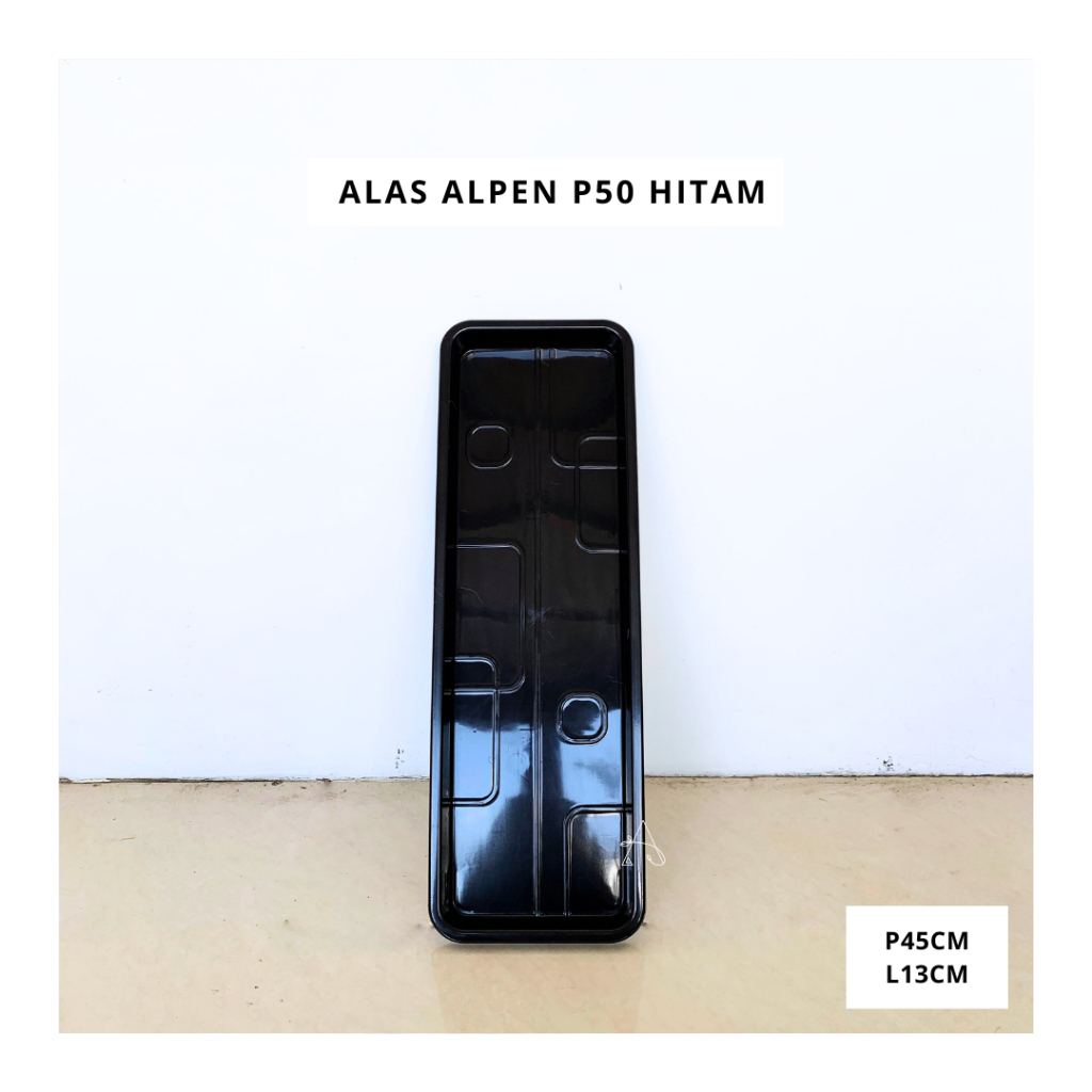 Alas Pot Alpen P50 Hitam  (P45cm) | Alas Pot Bunga | Tatakan Pot Panjang| Tray