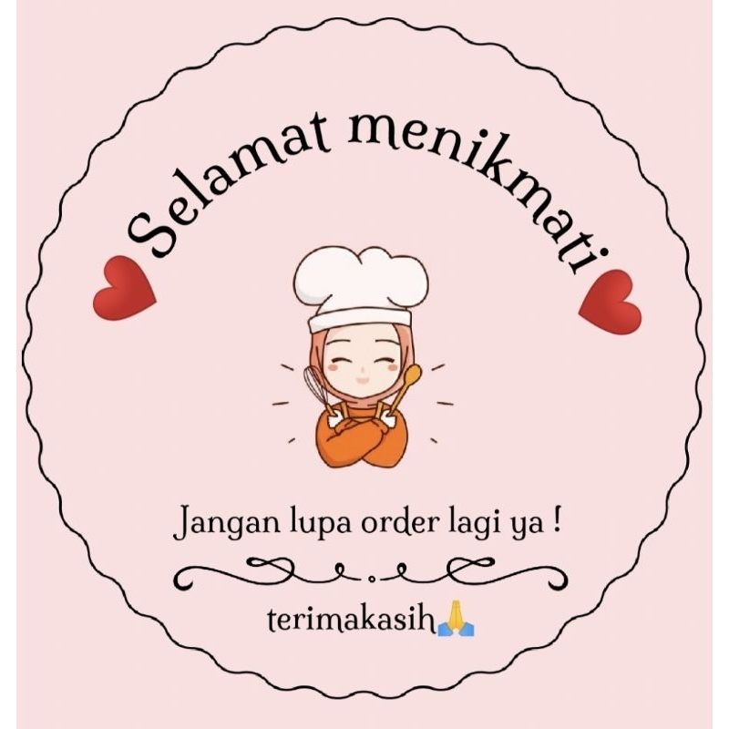 

1 pcs stiker jangn lupa order lagi pink 3,5cm