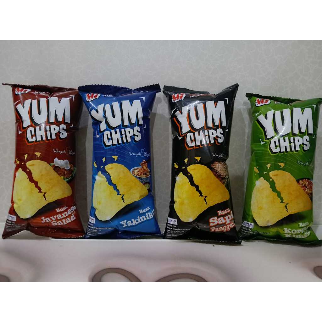 

Snack Potato YUM Chips | SNACK KENTANG | KRIPIK KENTANG 4 Varian rasa (1 bal isi 10 pcs)