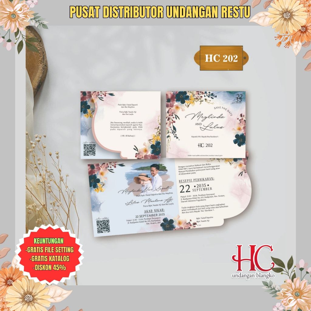 Blangko Undangan HC 202 | Blangko Undangan Murah | Blangko Undangan | Blangko Kosong | Harga Pabrik