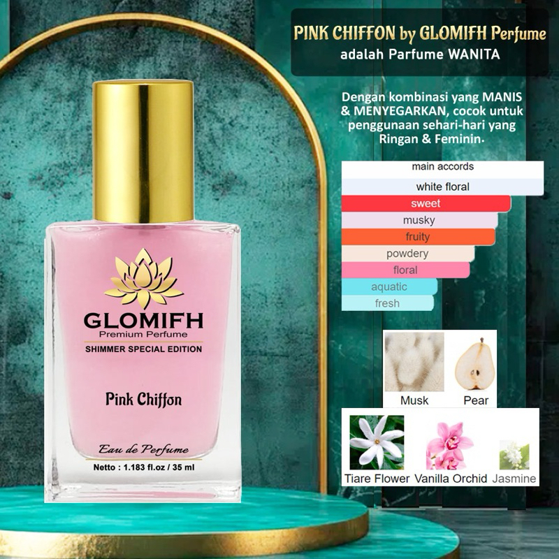 PARFUM HALAL (non Alkohol) - PINK CHIFFON by GLOMIFH Perfume